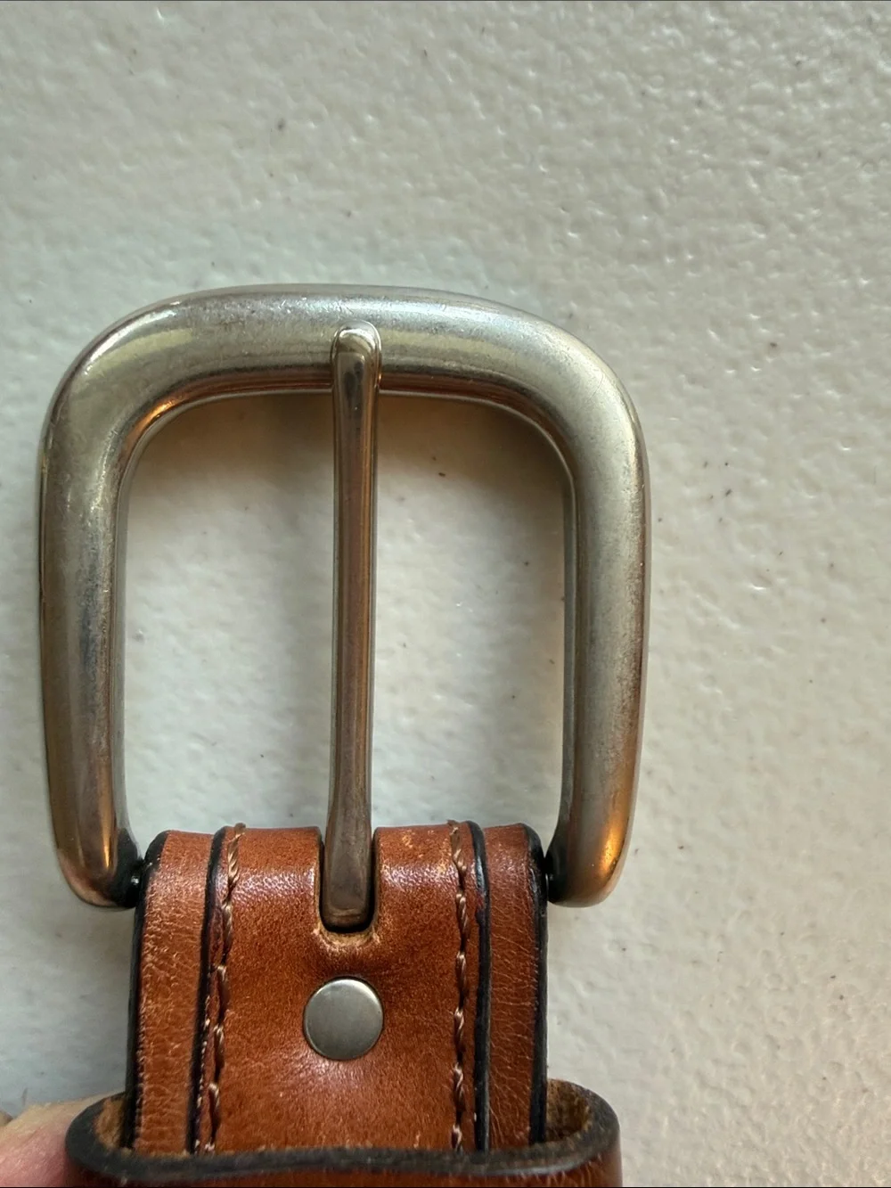 Lauren Ralph Lauren Women’s Classic Brown Leather Belt Silver Buckle Size 38